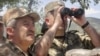 Armenia - Edward Asrian (R), Chief of General Staff of Armenian Army, inspects the south-eastern border with Azerbaijan, undisclosed location, 27Jul,2022 