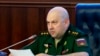 Russia -- Russian Colonel General Sergei Surovikin, the commander of Russian forces in Syria, gives a briefing on the situation in Syria, in Moscowm JUne 9, 2017