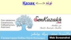 Қытайдағы senkazakh.com сайтының беті.