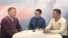 Kazakhstan - AzattyqLive speakers: Erik Rakhym (on the right side), a journalist Kassym Amanzhol and expert Mukhit Aqoev. Almaty, 24 Jan 2019